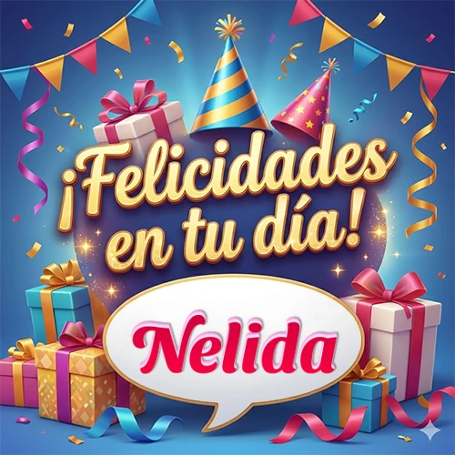 Diseño moderno y elegante. Fondo azul rey con cajas de regalo, sombreros de fiesta y cintas. Texto central Diseño moderno y elegante. Fondo azul rey con cajas de regalo, sombreros de fiesta y cintas. Texto central