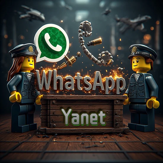 Dúo de policías Lego junto a una caja de madera. Chispas, logotipo de WhatsApp y un teléfono antiguo desarmándose en el aire. Nombre tallado en la parte frontal de la caja. Diseño con el nombre Yanet. Dúo de policías Lego junto a una caja de madera. Chispas, logotipo de WhatsApp y un teléfono antiguo desarmándose en el aire. Nombre tallado en la parte frontal de la caja. Diseño con el nombre Yanet.