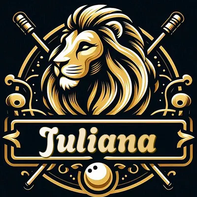 Logo clásico de cabeza de león en oro mate dentro de marco circular, nombre en rectángulo dorado. - Julian Logo clásico de cabeza de león en oro mate dentro de marco circular, nombre en rectángulo dorado. - Julian