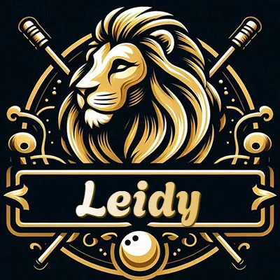 Logo clásico de cabeza de león en oro mate dentro de marco circular, nombre en rectángulo dorado. - Leidy Logo clásico de cabeza de león en oro mate dentro de marco circular, nombre en rectángulo dorado. - Leidy