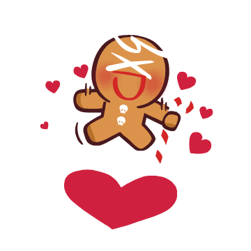 Hombre de pan de jengibre enamorado dibujos stickers animados - Hombre de pan de jengibre enamorado &#8211; dibujos stickers animados