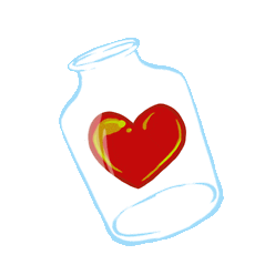 corazon en botella dibujos stickers animados - corazón en botella &#8211; dibujos stickers animados