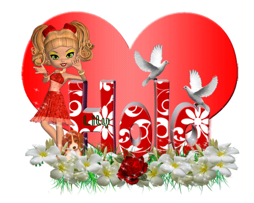 hola gran corazon rojo animados gif foto - hola &#8211; gran corazón rojo &#8211; animados gif foto
