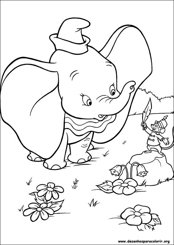 Elefante jugando con una rata dibujos para colorear - Elefante jugando con una rata dibujos para colorear