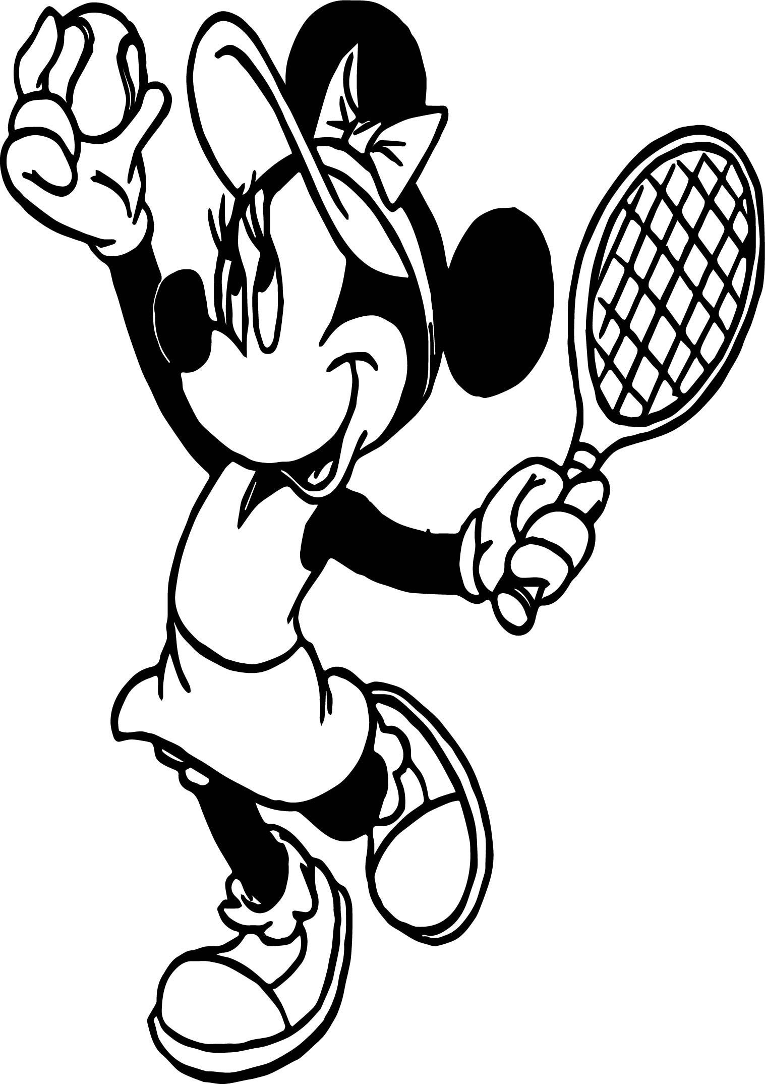 Mimi juega al tenis dibujos para colorear - Mimi juega al tenis dibujos para colorear