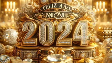 Tarjeta de Feliz Año Nuevo 2024